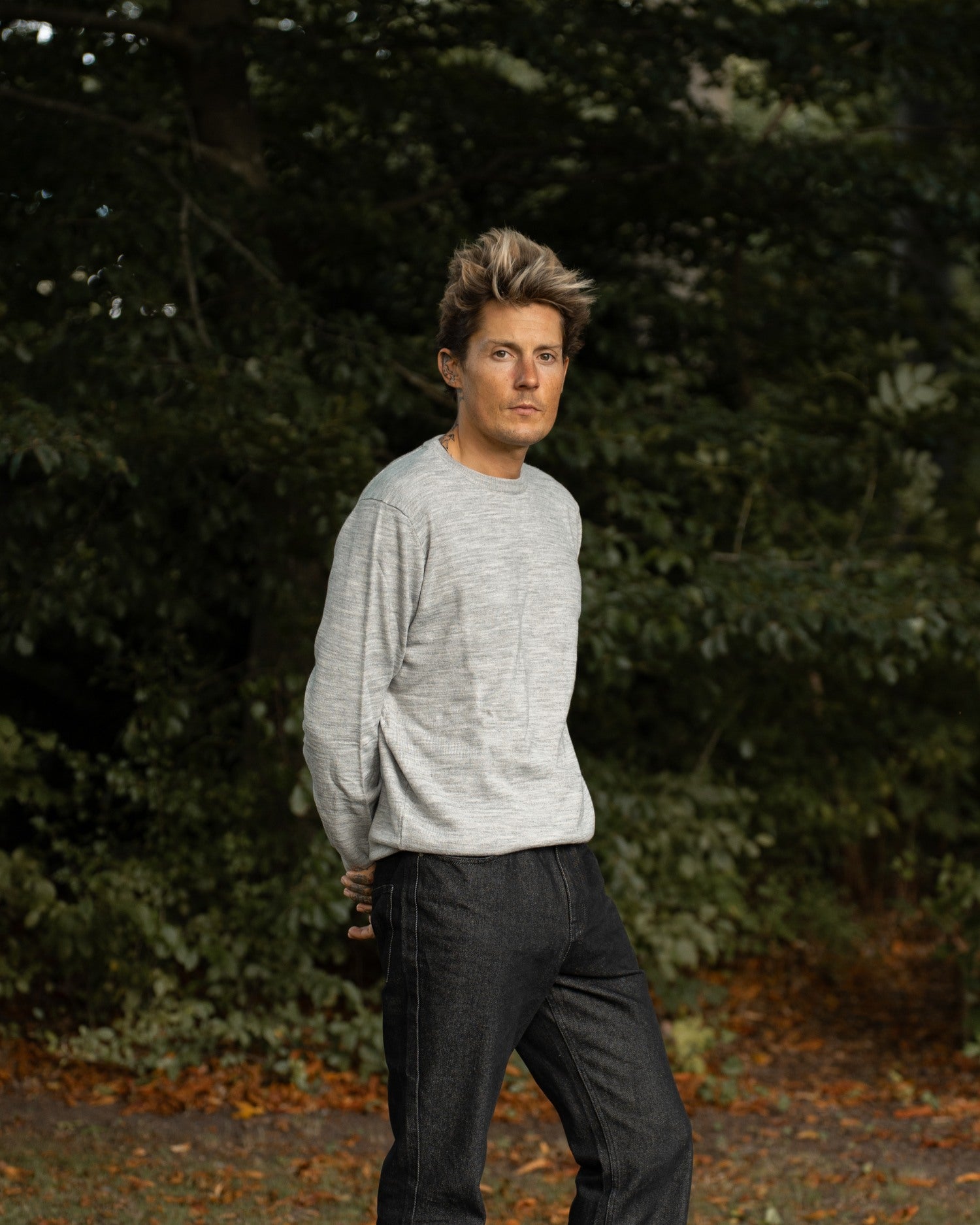 Knit sweater gray